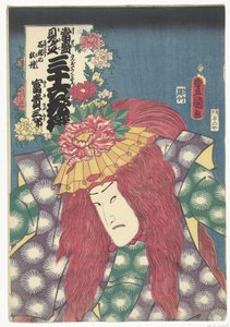 Peónias por Shakkyo
Shakkyo no botan, Fukisaburo (título sobre o objecto)
Referências contemporâneas aos 36 poetas. (título da série)
Tosei mitate sanjurokkasen (título da série sobre o objecto) de Utagawa Kunisada (I)