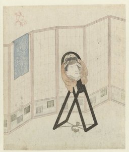 Espelho na divisória do quarto de Utagawa Kunisada (I)