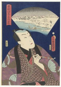 Rio Sumida no inverno Seleção de lugares famosos em Edo durante as quatro estações. (título da série) Toto shiki meisho tsukushi (título da série no objeto) de Utagawa Kunisada (I)