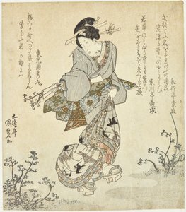 Mulher a colher fetos de Utagawa Kunisada