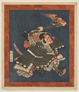 Ichikawa Danj?r? VII como o guerreiro Minamoto no Yorimasa de Utagawa Kunisada