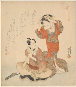 Homem e mulher, da série The Five Cavalheiresco Dandies de Utagawa Kunisada