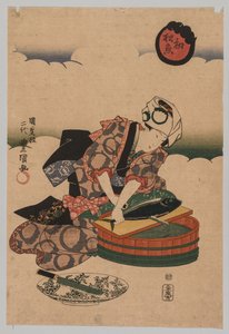 Preparando Bonita, 1823-1880. de Utagawa Kunisada