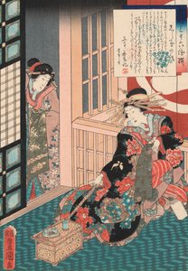 Conto da cortesã Shiratama por Utagawa Toyokuni de Utagawa Kunisada