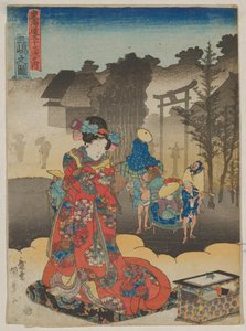 Vista em Mishima de Utagawa Kunisada