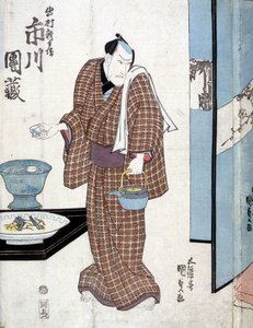 Japoneses vão servir chá - por Kounisada de Utagawa Kunisada II