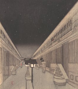 Main Street of the Yoshiwara on a Starlight Night, 1852-64., 1852-64. de Utagawa Kunisada II