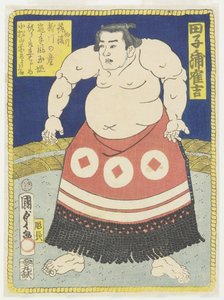 Lutador Tagonoura Tsurukichi, março de 1866 de Utagawa Kunisada II