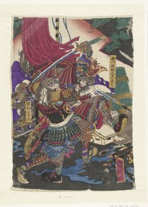 Homens de luta de Utagawa Kunitsuna