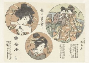 Retratos de mulheres de Utagawa Kuniyasu