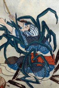 Angler; Lagosta e Arca (Okazuri / Ebi ni akagai) Série Witty Shadow Pictures (Sono omokage hodo utsuhie), c.1848 de Utagawa Kuniyoshi