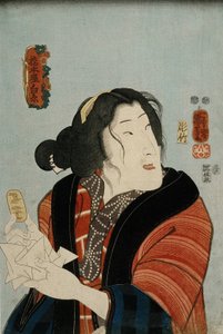 Bandō Shūka como Hashimotoya Shiraito de Utagawa Kuniyoshi