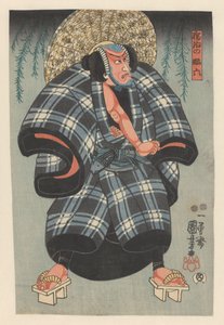 Daroku no Daraku near willow branches de Utagawa Kuniyoshi