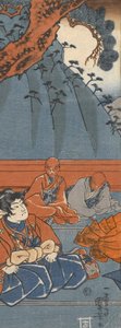 Hakoōmaru trifft Kudō Suketsune de Utagawa Kuniyoshi