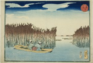 Omori, da série "Lugares Famosos na Capital Oriental (Toto meisho)" de Utagawa Kuniyoshi