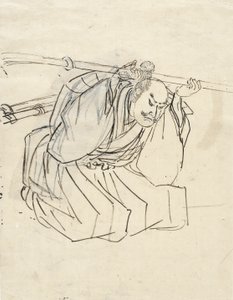 Esboço de Shinano Sakon Tomoyuki de Utagawa Kuniyoshi