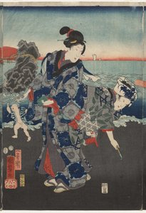 Nascer do sol na Baía de Futami de Utagawa Kuniyoshi