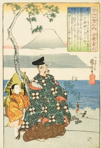 O poeta Yamabe no Akahito de Utagawa Kuniyoshi