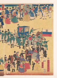 Desfile de pessoas das Cinco Terras de Utagawa Sadahide