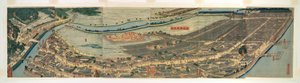 Levi back d Panorama not c Vista de Yokohama (reiniciada a Polícia da Província de Yokohama) de Utagawa Sadahide