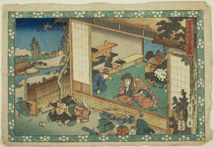 A cena da escola da aldeia (Terakoya), da série "Os segredos de Sugawara (Sugawara denju)" de Utagawa Sadahide