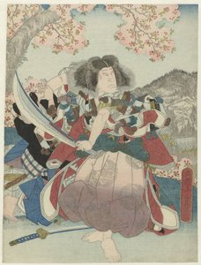 Nakamura Utaemon IV als Oniwakamaru in het toneelstuk 
