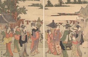 Horinouchi Myohoji Uma foto de um assistente de pintura, não é? 1804.