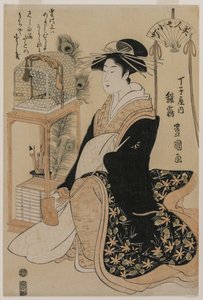 Hinazura de Chōjiya da série Belezas como os Sete Komachi de Utagawa Toyokuni