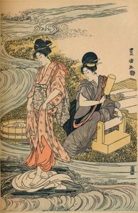Roupa de Lavar Roupa, c1800 de Utagawa Toyokuni