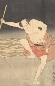 Um Ator ao Lado da Água. de Utagawa Toyokuni I