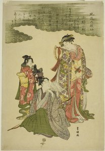 Seis Poetas Imortais da Moda (Furyu rokkasen) de Utagawa Toyokuni I