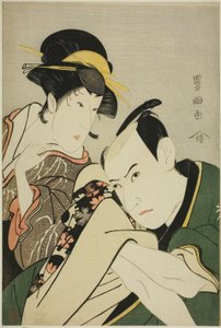 Ichikawa Yaozor membro da estrada e celebração do plano de Gen Takebe Kiyota membro da estrada e ondas de Utagawa Toyokuni I