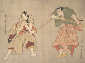 Cena de um Drama Não Identificado, ca. 1800. de Utagawa Toyokuni I