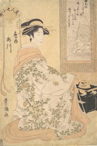 Takigawa da Ogiya Pleasure House, início do século XIX. de Utagawa Toyokuni I