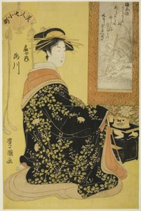 A escola r mão Takikawa de Ogiya, de Teserie s Seven Bear Uchifu l Komachi (Beauty 7 Komachi) de Utagawa Toyokuni I