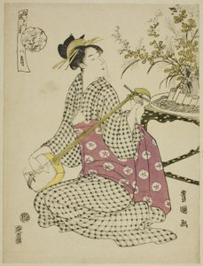 O Oitavo Mês (Hachi gatsu), da série "Fashionable Doze Meses (Furyu junikagetsu)" de Utagawa Toyokuni I