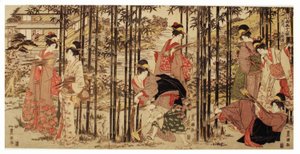 O Quinto Mês, um Conjunto de Três (Gogatsu sambukutsui), da série "Doze Meses pelos Pincéis Gêmeos de Toyohiro e Toyokuni" de Utagawa Toyokuni I