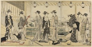 As Quatro Estações do Sul (Minami Shiki): Cena de verão de Utagawa Toyokuni I