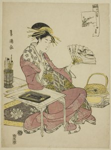 O Quarto Mês (Shi gatsu), da série "Fashionable Doze Meses (Furyu junikagetsu)" de Utagawa Toyokuni I