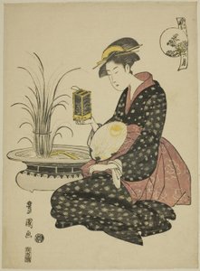 O Sexto Mês (Roku gatsu), da série "Fashionable Doze Meses (Furyu junikagetsu)" de Utagawa Toyokuni I