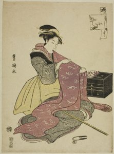 O décimo segundo mês (Goku getsu), da série "Fashionable Twelve Months (Furyu junikagetsu)" de Utagawa Toyokuni I