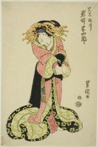 O ator Iwai Hanshiro como cortesã de Utagawa Toyokuni I