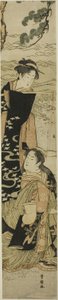 The sisters Matsukaze and Murasame on the shores of Suma de Utagawa Toyokuni I