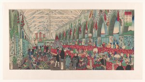 een forren d eng ls hande l shuis em yokohama Yokohama Igirisu Shokan Haneizu de Utagawa Yoshiiku