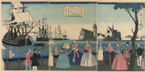 Yen gan d (país britânico) de Utagawa Yoshitora