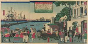 Tepo RT Ofondon, Sono Gand (demitido de Londres, Inglaterra), de Teseries ds (Bangkok Famous Places)” de Utagawa Yoshitora