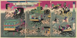 Tokyo Orai Car Zukushi de Utagawa Yoshitora