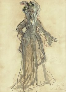 Esboço de um traje elegante de Ute Rathmann