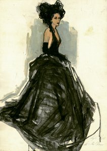 Senhora elegante de preto de Ute Rathmann