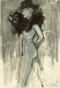 Perfil elegante com chapéu de Ute Rathmann
